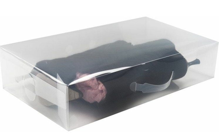 Compactor Transparentný úložný box na vysoké topánky "čižmy" - 30 x 52 x 11 cm